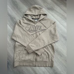 Y2K Nike Hoodie Jacket silver tag zip up big nike spell out Stitched Size Medium